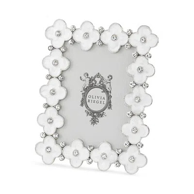 Olivia Riegel Enamel Clover 2.5 X 3.5 Frame In White