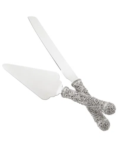 Olivia Riegel Florence Dessert Serving Set In Silver