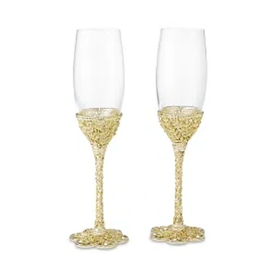 Olivia Riegel Florence Champagne Flutes 2-piece Set In Gold