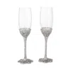 Olivia Riegel Florence Champagne Flutes 2-piece Set In Silver