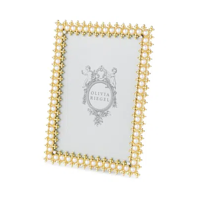 Olivia Riegel Gold Crystal & Simulated Pearl Frame, 5 X 7