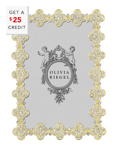 Olivia Riegel Gold Pave Clover 4 X 6 Frame With $25 Credit