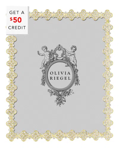 OLIVIA RIEGEL OLIVIA RIEGEL GOLD PAVE CLOVER 8 X 10 FRAME WITH $50 CREDIT