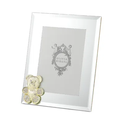 Olivia Riegel Gold Teddy Bear 5 X 7 Picture Frame In Silver