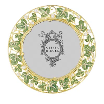 Olivia Riegel Gold Tone Ivy Round Frame, 4.5 In Multi