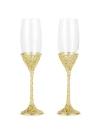 Olivia Riegel Isadora 2-piece Flute Glass Set In Gold