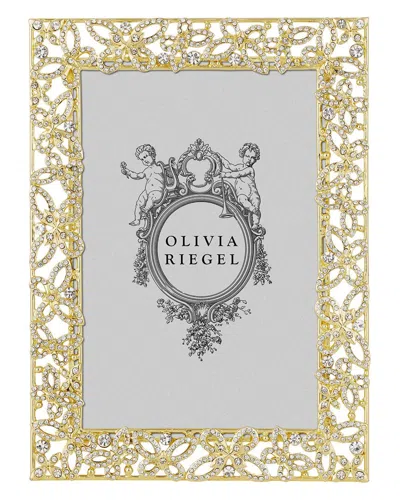 Olivia Riegel Papillon 4x6 Crystal Photo Frame In Silver