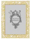 Olivia Riegel Papillon With Jonquil Crystals 5x7 Photo Frame In Gold