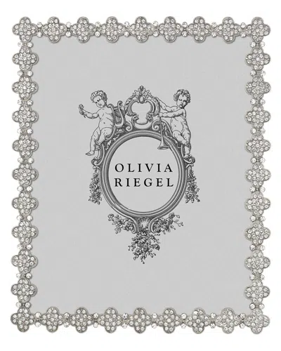 Olivia Riegel Pave Clover 8x10 Photo Frame In Silver