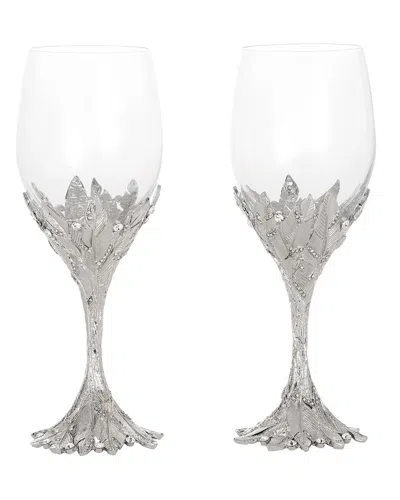 Olivia Riegel Set Of 2 Preen Wine Glass In Gray