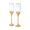 Olivia Riegel Windsor Gold 2-piece Flute Glass Set In Gold