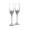 Olivia Riegel Windsor Silver 2-piece Flute Glass Set In Silver