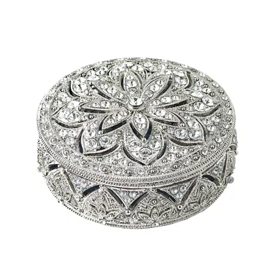 Olivia Riegel Windsor Round Box In Silver