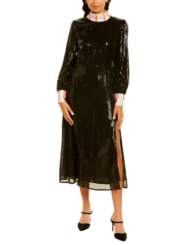 Olivia Rubin Amelie Sequin Midi Dress In Black