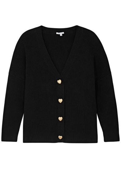 Olivia Rubin Billie Knitted Cardigan In Black