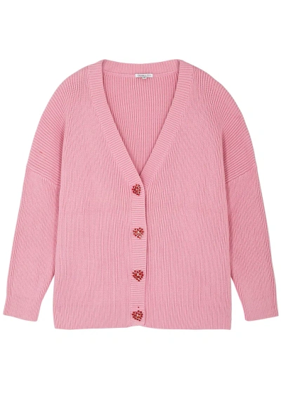 Olivia Rubin Billie Knitted Cardigan In Pink