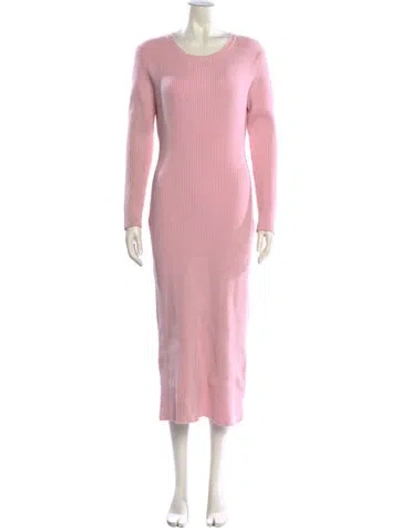 Pre-owned Olivia Rubin Scoop Neck Long Dress In Pink