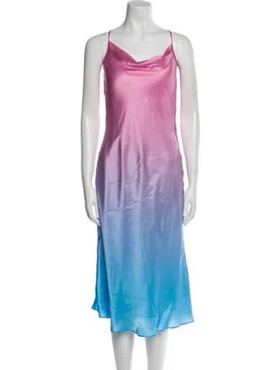 Pre-owned Olivia Rubin Silk Long Dress In Pink