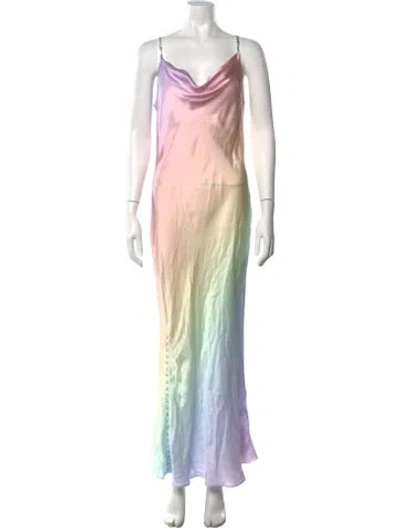 Pre-owned Olivia Rubin Silk Long Dress In Pink