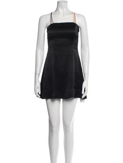 Pre-owned Olivia Rubin Silk Mini Dress In Black