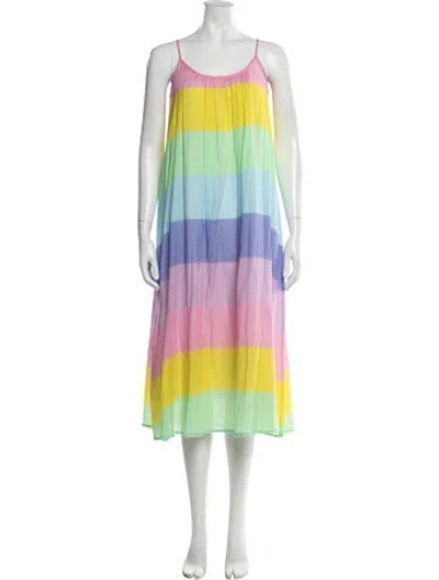 Pre-owned Olivia Rubin Striped Midi Length Dress In Multi