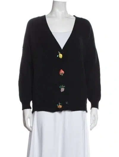 Pre-owned Olivia Rubin V-neck Sweater In Black