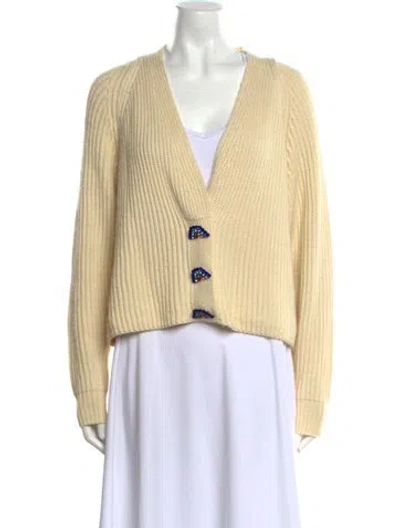 Pre-owned Olivia Rubin V-neck Sweater In Neutral