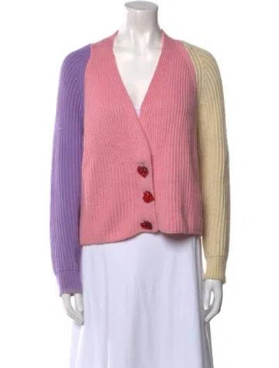 Pre-owned Olivia Rubin V-neck Sweater In Pink