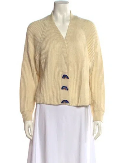 Pre-owned Olivia Rubin V-neck Sweater In White