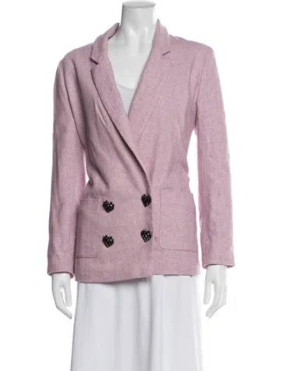 Pre-owned Olivia Rubin Wool Blazer In Purple