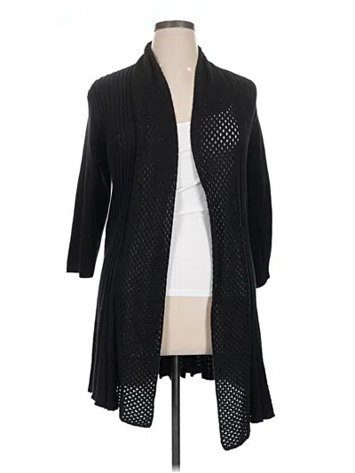 Pre-owned Olivia Sky Cardigan Sweater In Black