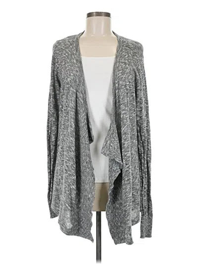 Pre-owned Olivia Sky Cardigan Sweater In Gray