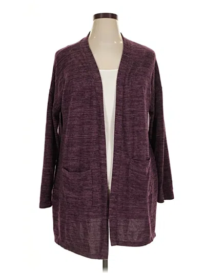 Pre-owned Olivia Sky Cardigan Sweater In Purple