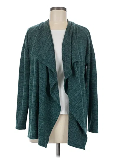 Pre-owned Olivia Sky Cardigan Sweater In Teal