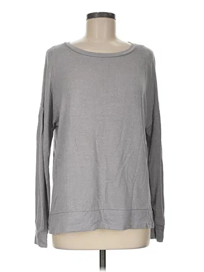 Pre-owned Olivia Sky Pullover Sweater In Gray
