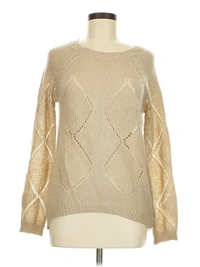 Pre-owned Olivia Sky Pullover Sweater In Tan