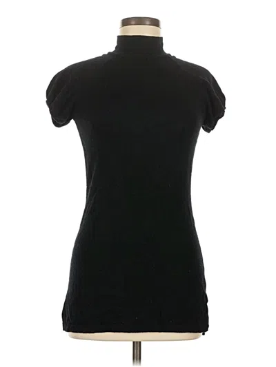 Pre-owned Olivia Sky Short Sleeve Turtleneck In Black