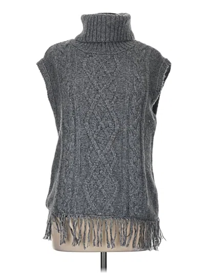 Pre-owned Olivia Sky Sweater Vest In Gray