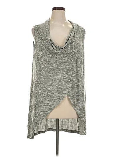 Pre-owned Olivia Sky Sweater Vest In Gray