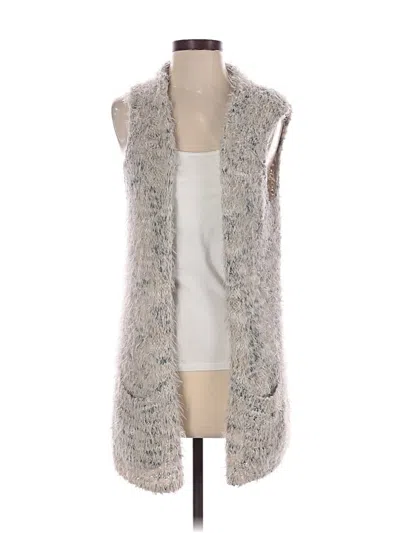 Pre-owned Olivia Sky Sweater Vest In Silver