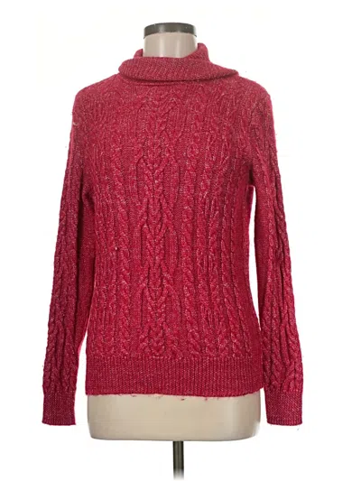 Pre-owned Olivia Sky Turtleneck Sweater In Red