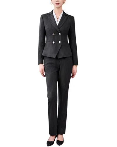 Olivia Taylor 2pc Blazer & Pant Set In Black