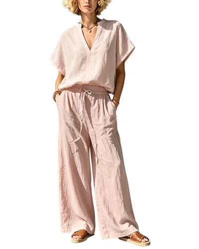 Olivia Taylor 2pc Blouse & Pant Set In Light Pink