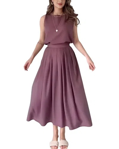 Olivia Taylor 2pc Blouse & Skirt Set In Pink