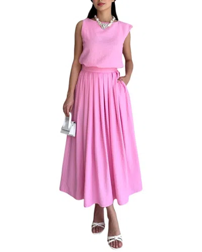 Olivia Taylor 2pc Blouse & Skirt Set In Pink