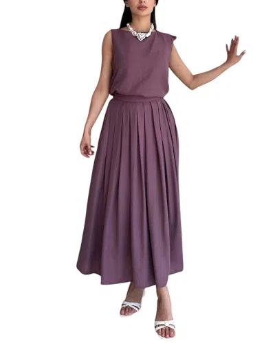 Olivia Taylor 2pc Blouse & Skirt Set In Pink