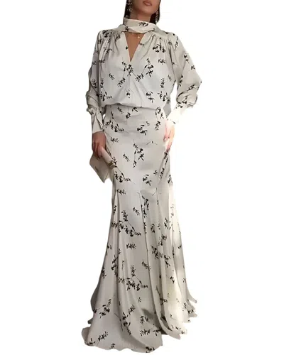 Olivia Taylor 2pc Blouse & Skirt Set In White