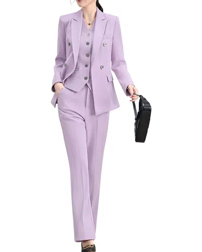Olivia Taylor 2pc Jacket & Pant Set In Purple