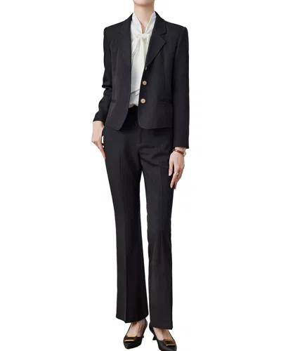 Olivia Taylor 2pc Jacket & Pant Set In Black
