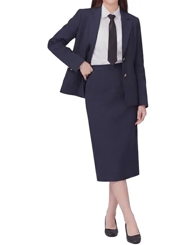 Olivia Taylor 2pc Jacket & Skirt Set In Blue